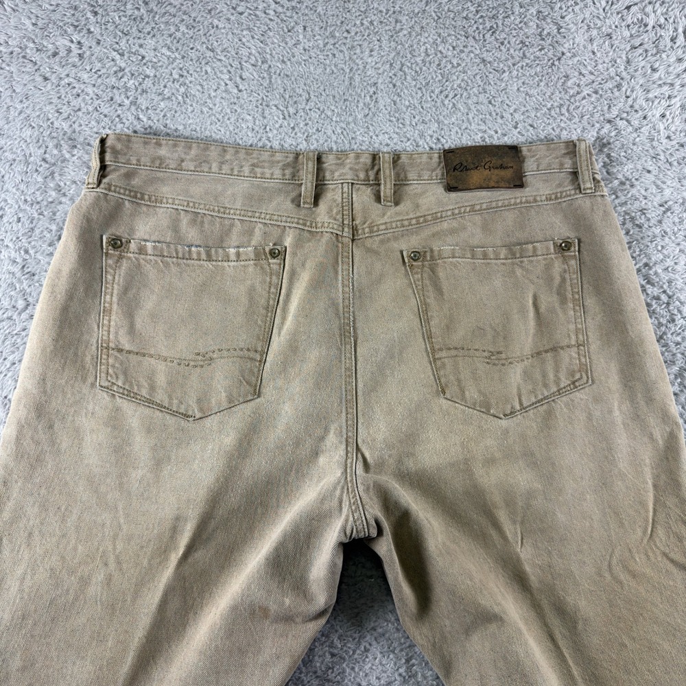 Robert Graham Classic Yates Mens Tan Khaki Straight Leg Pants 40x31‎ - Picture 8 of 10